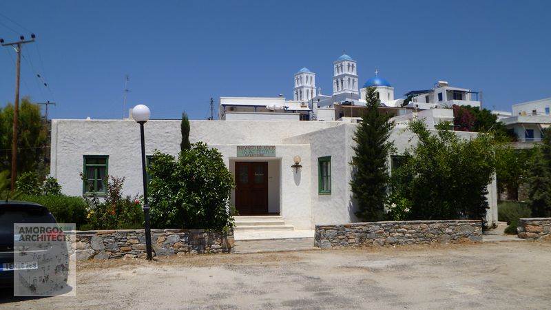Design, planning and construction of a small cultural center for the Church of St Georges, Amorgos